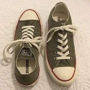 Converse All Star, Size 7, Olive Green/Off White